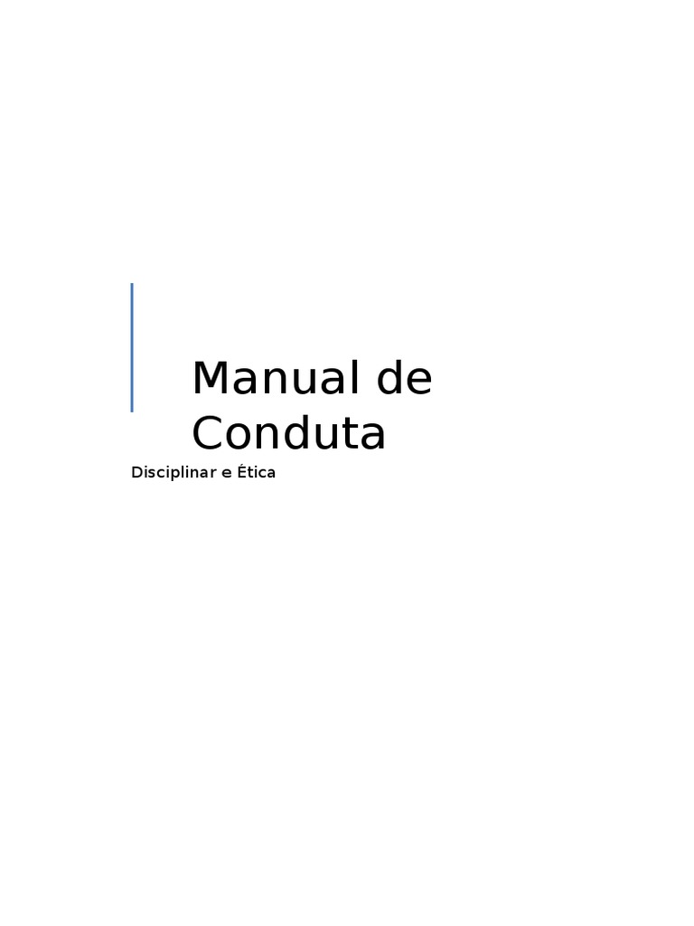 Manual de Conduta e Ética Empresarial | PDF | E-mail | Internet