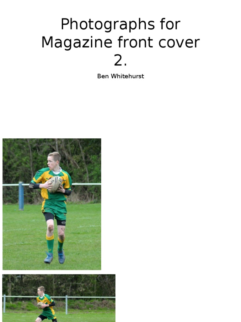 Magazine Cover Photography by Ben Whitehurst | PDF