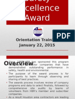 2015 Safety Award Orientation