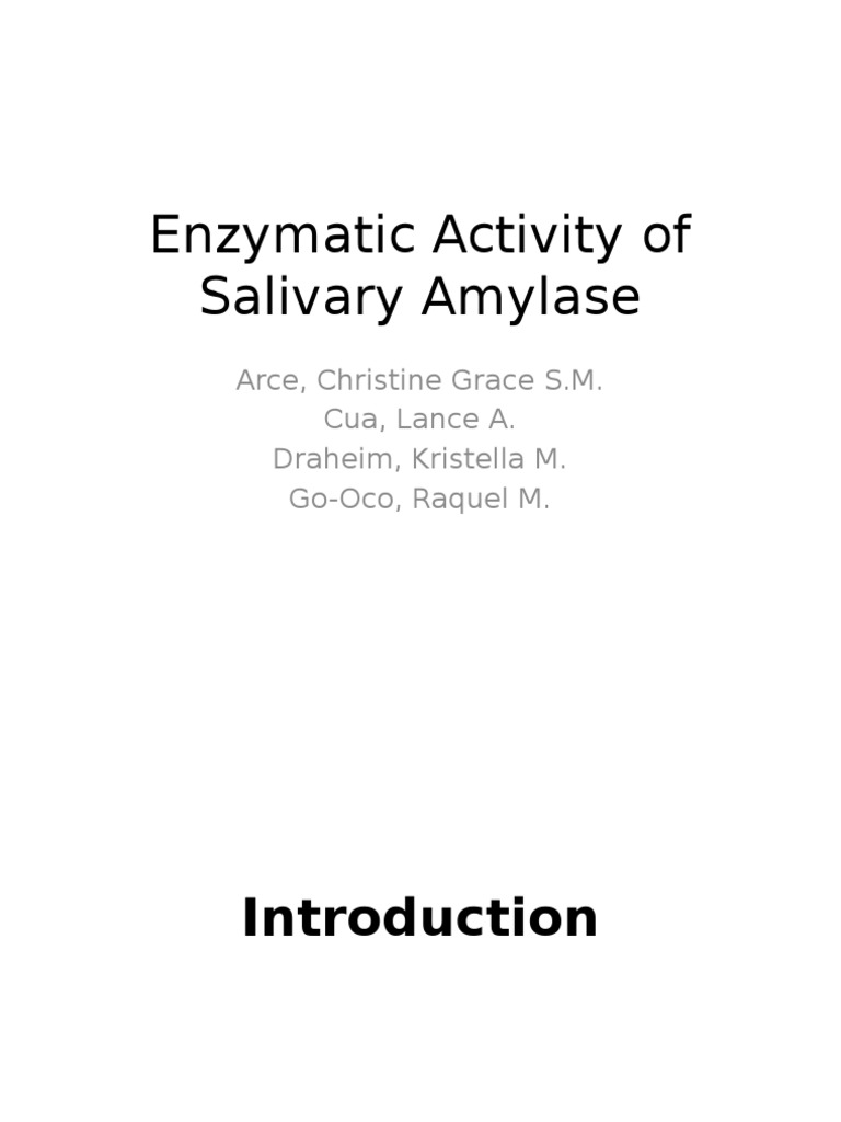 Oral Report Experiment 4 PDF Hydrolysis Starch