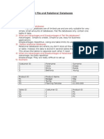 Flat File and Relational Databases