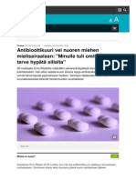 Fluroquinolone Yle Fi Uutiset Antibioottikuuri Vei Nuoren Miehen Mielisairaalaan Minulle Tuli Omituinen Tarve Hypata Sillalta 7839200