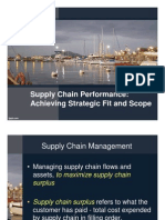 Supply Chain Performance: Achieving Strategic Fit and Scope