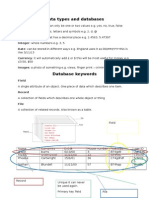 Data Types and Databases