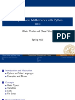 Computational Mathematics With Python (Lecture Notes)