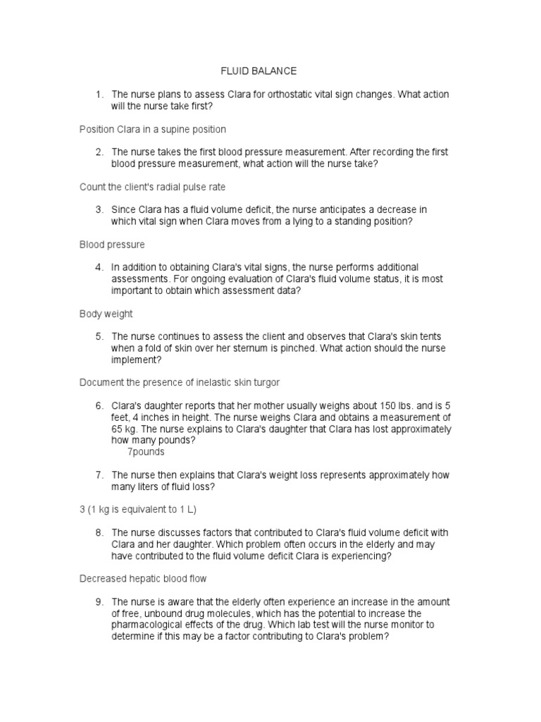 The pn plans to observe helen for orthostatic vital sign changes image