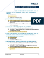 Market Research Studies Questionnaire NO ANSWERS