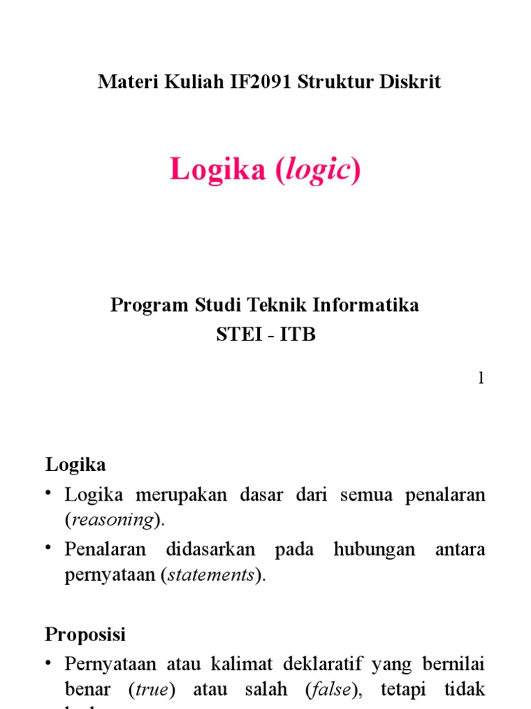 2 Logika | PDF | Kajian Bahasa Asing | Metode & Bahan Ajar