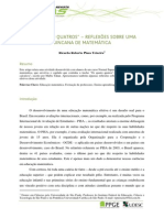 Reflexões sobre uma gincana de matemática com base no texto 'Os quatro quatros