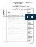 Objetivos 4.º Teste de Avaliação - 7.º Ano