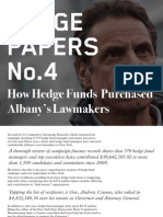 Hedge Clippers White Paper No.4: How Hedge Funds Purchased Albany's Lawmakers