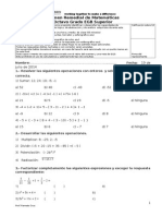 Evaluacion Remedial 8°  2014