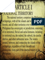 Article I: National Territory