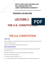 Lecture 3 – the U.S. Constitution
