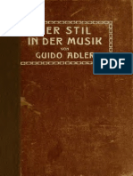 Adler Guido Der Stil in Der Musik 1911