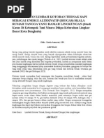 Download Pemanfaatan Limbah Kotoran Ternak Sapi Sebagai Energi Alternatif by Mbak Nike SN257711505 doc pdf
