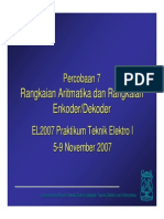 Percobaan 7 Rangkaian Aritmatika, Enkoder Dan Dekoder