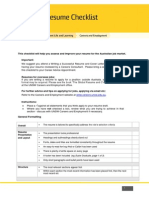 Info Sheet Resume Checklist Rebranded 2015
