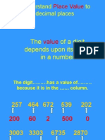 Place Value To 3dp