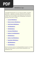 Whistleblower Types