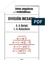 Lecciones Populares de Matemáticas. División Inexacta