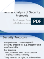 Formal Analysis of Security Protocols: Dr. Changyu Dong Cd04@doc - Ic.ac - Uk