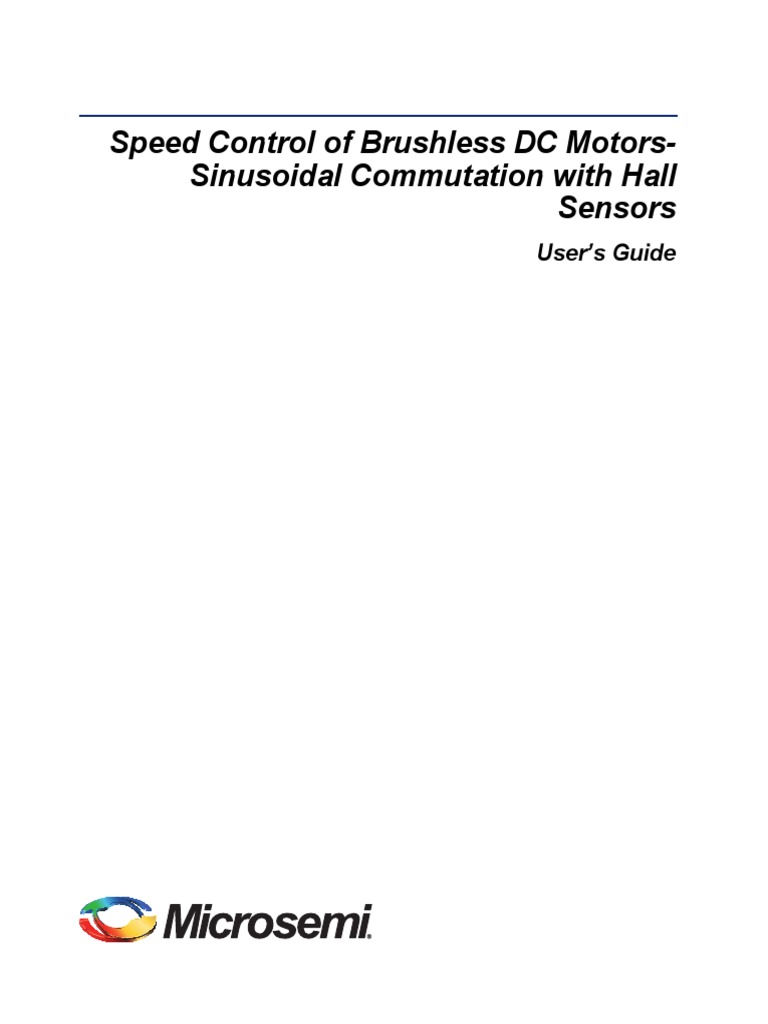 Sinusoidal Commutation With HALL UG PDF Electric Motor Embedded