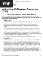 Validation of Cleaning Processes - FDA