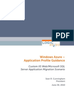Custom IIS Web-Microsoft SQL Server Application Migration Scenario