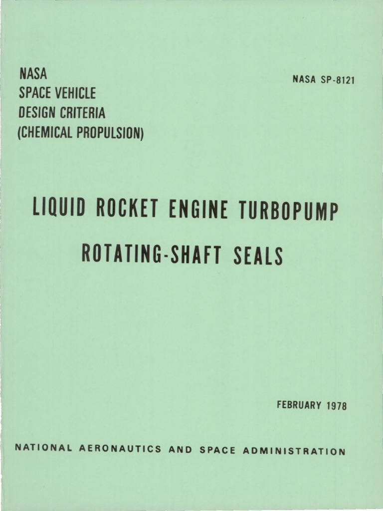 NASA Liquid Rocket Engine TurboPump Rotating Shaft Seals PDF Rocket
