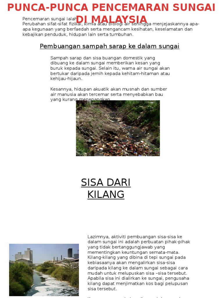 PUNCA - Punca Pencemaran Sungai  PDF