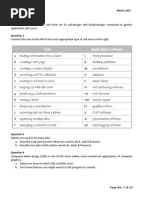 Computer Science 2210 XI Worksheet - Mock 2015 PDF