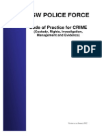 Code of Practice For CRIME