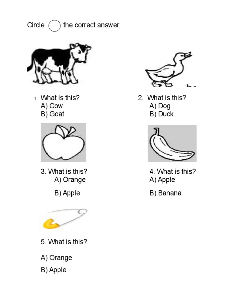 Soalan exam Bahasa Inggeris Tahun 1 Kertas 1