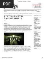 A Última Palavra é a Penúltima - 2 - 31a Bienal