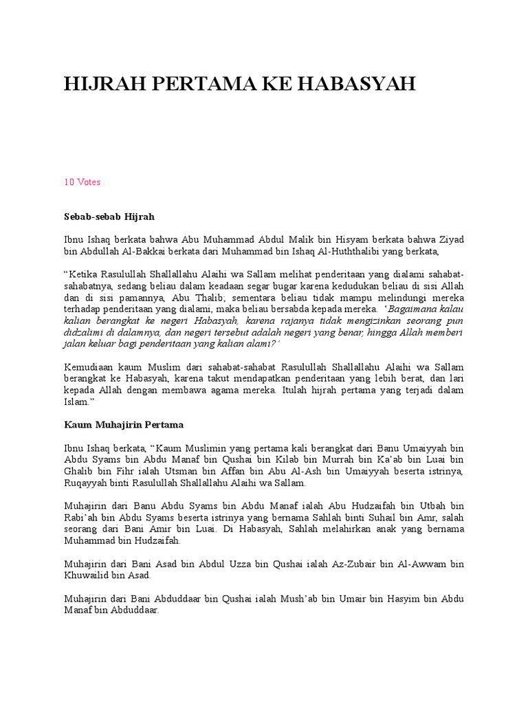 Hijrah Pertama Ke Docx