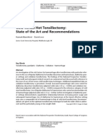 Cold Vs Hot Tonsillectomy