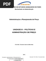 Unidade III - Politica e Adm de Preco