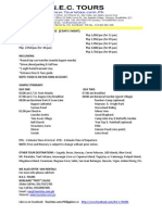 Baguio Itinerary 2013DSDS