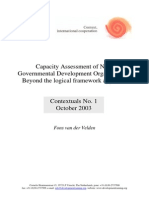 Capacity Assessment of Non-Governmental