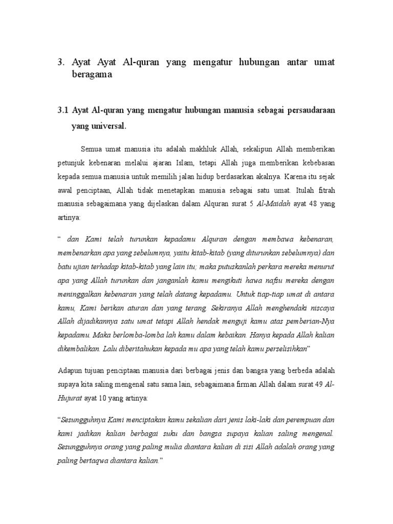 Ayat Al Quran Toleransi Pdf