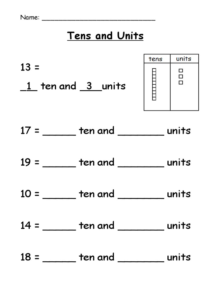 Understanding Tens and Units | PDF