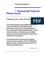 Course 01 Evaluating Financial Performence