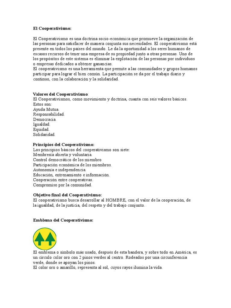 Emblema del Cooperativismo y su Significado | PDF | Cooperativa ...