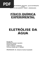 Relatório - Eletrólise da água