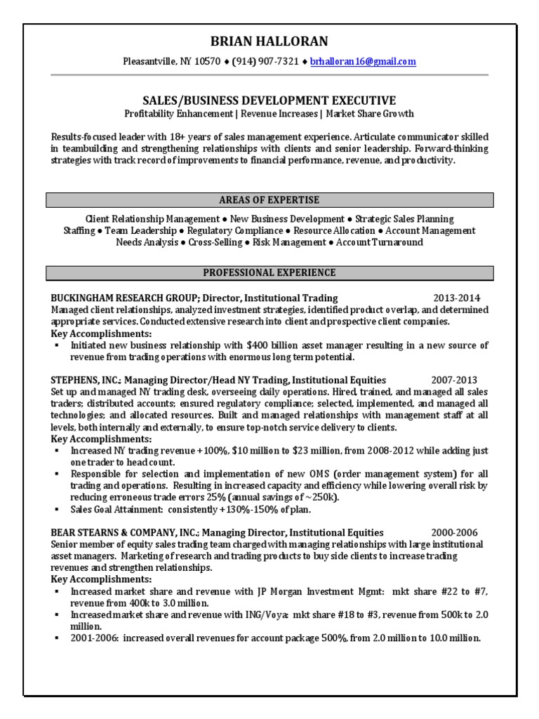 Professional development section on resume image