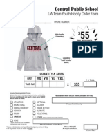 Central PS - UA Team Youth Hoody Order Form - 2015