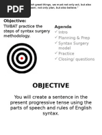 Syntax Surgery Lesson Plan | PDF | Part Of Speech | Verb