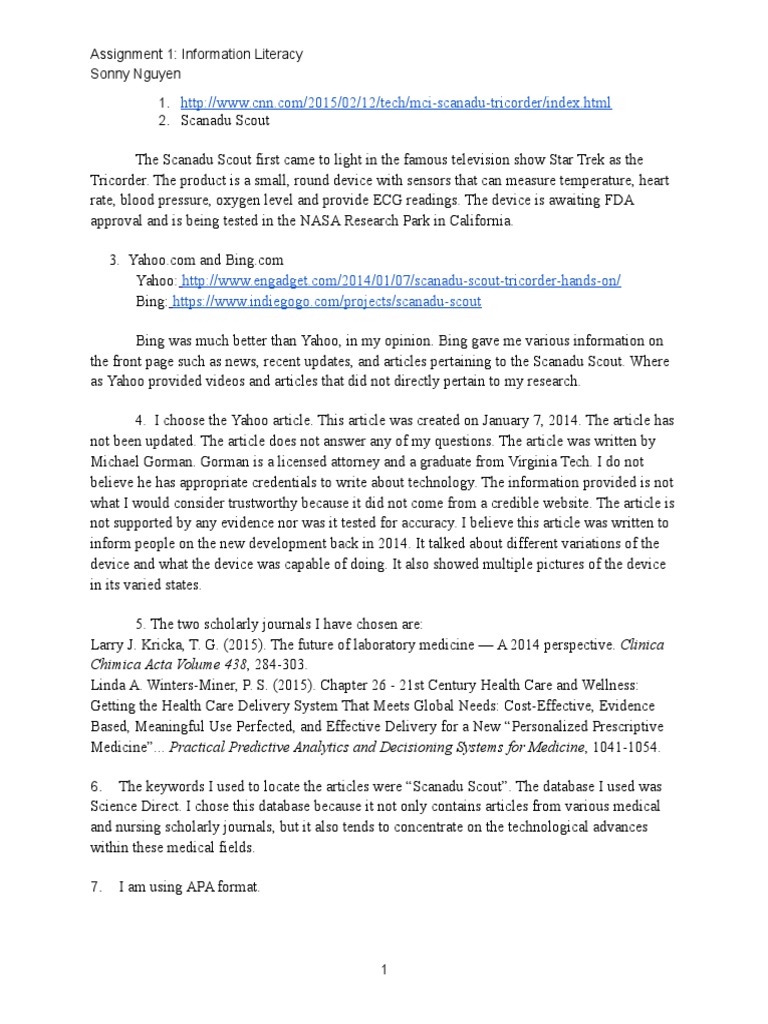 Assignment 1 | PDF | Electronic Health Record | Medicine