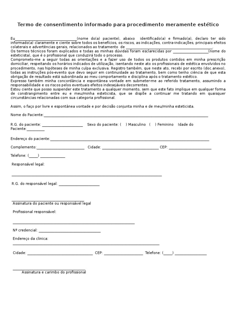 Termo de Consentimento | PDF
